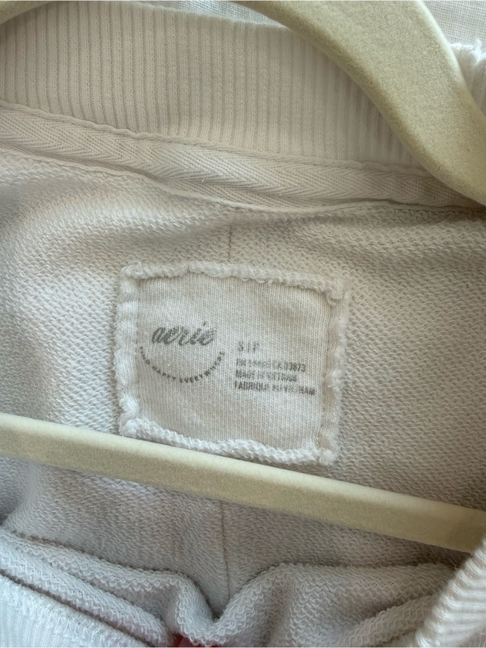 Aerie Classic Oversized White Crewneck Sweatshirt - Picture 3 of 3